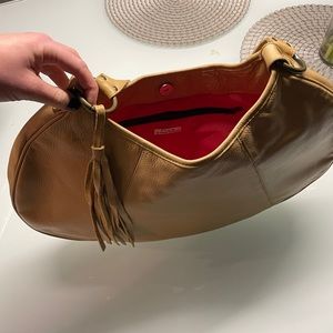 Beige bag with Pom Pom